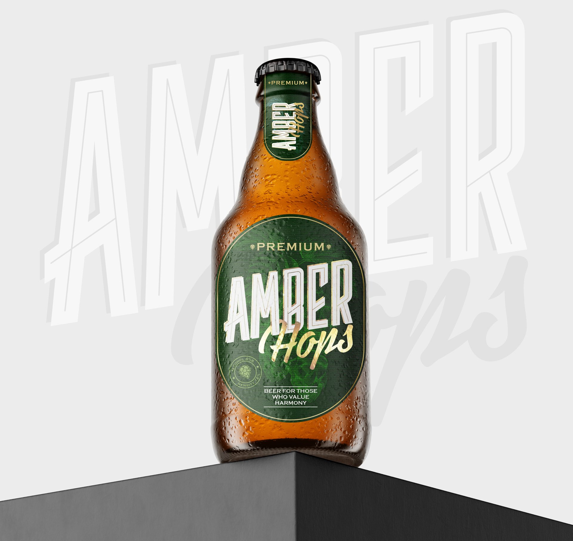 Amber Hops — упаковка премиального пива — фото 4