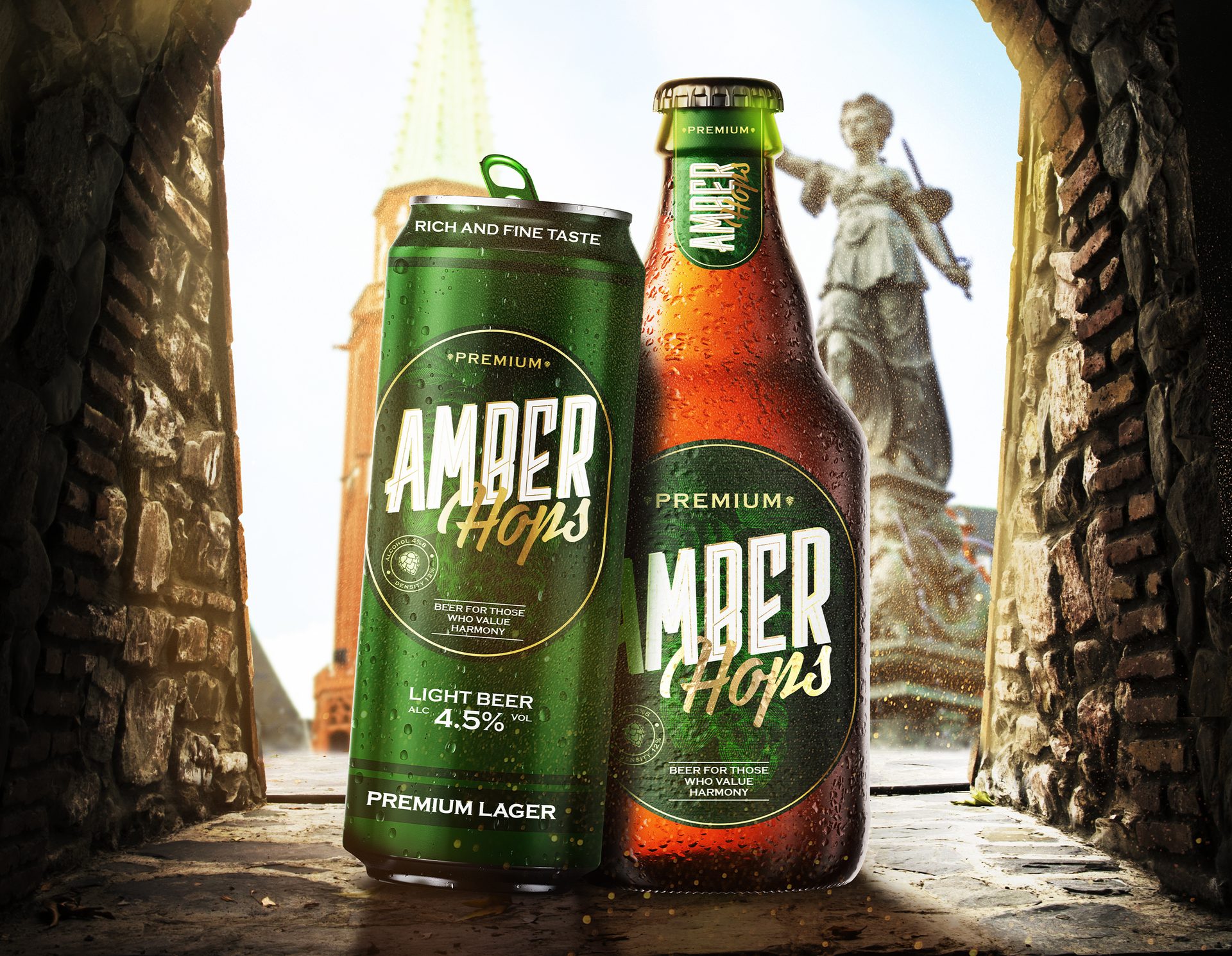 Amber Hops — упаковка премиального пива — фото 5