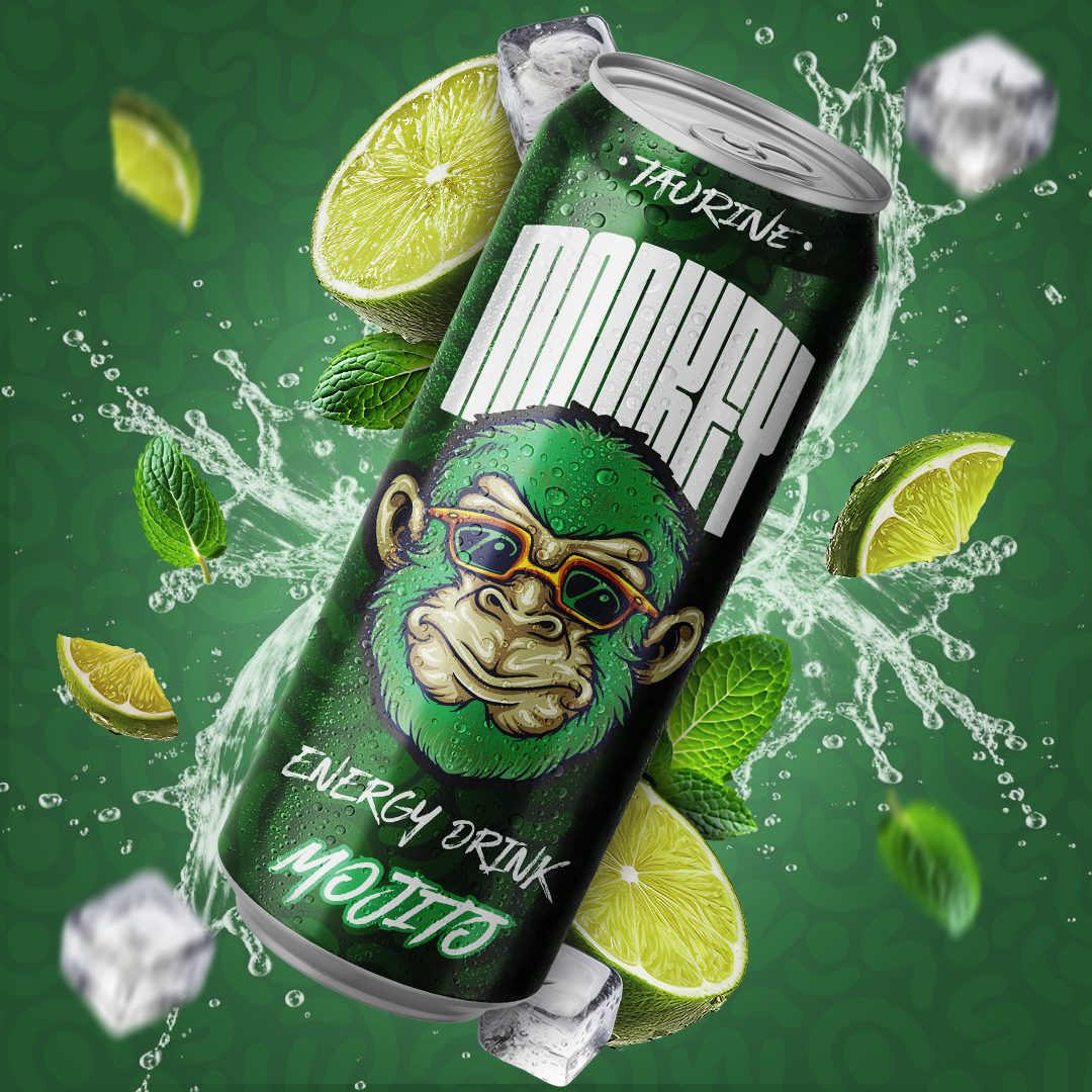 Monkey Energy Drink — упаковка энергетика — фото 1