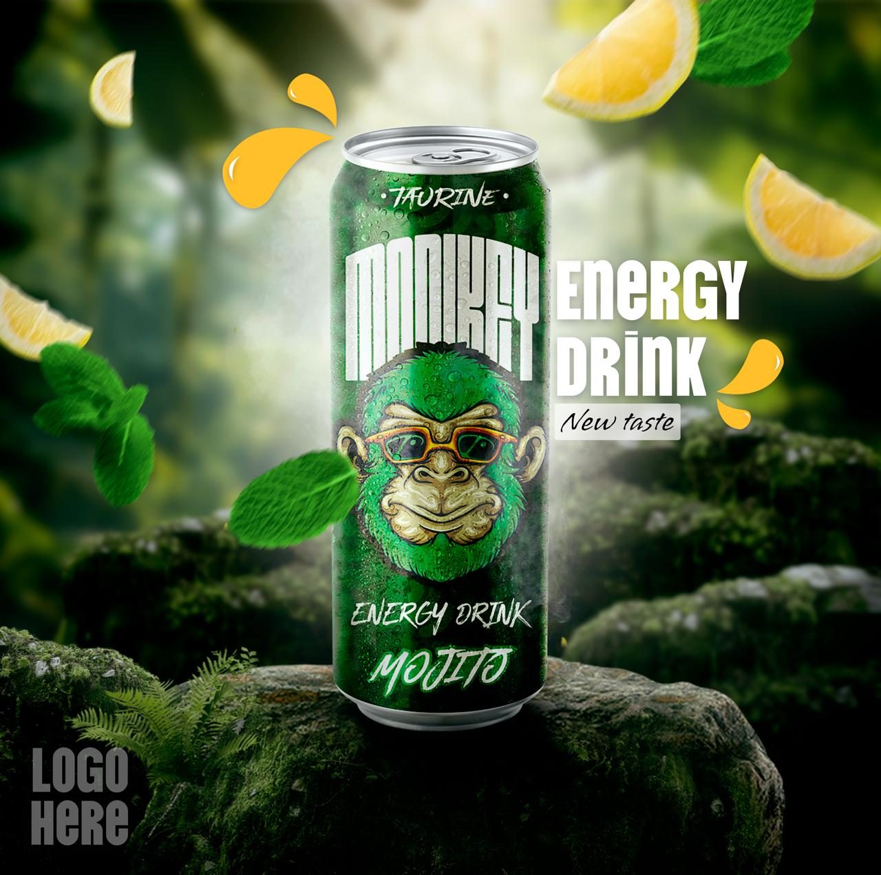 Monkey Energy Drink — упаковка энергетика — фото 3